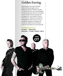 Golden Earring program details March 07, 2014 Gouda - Goudse Schouwburg